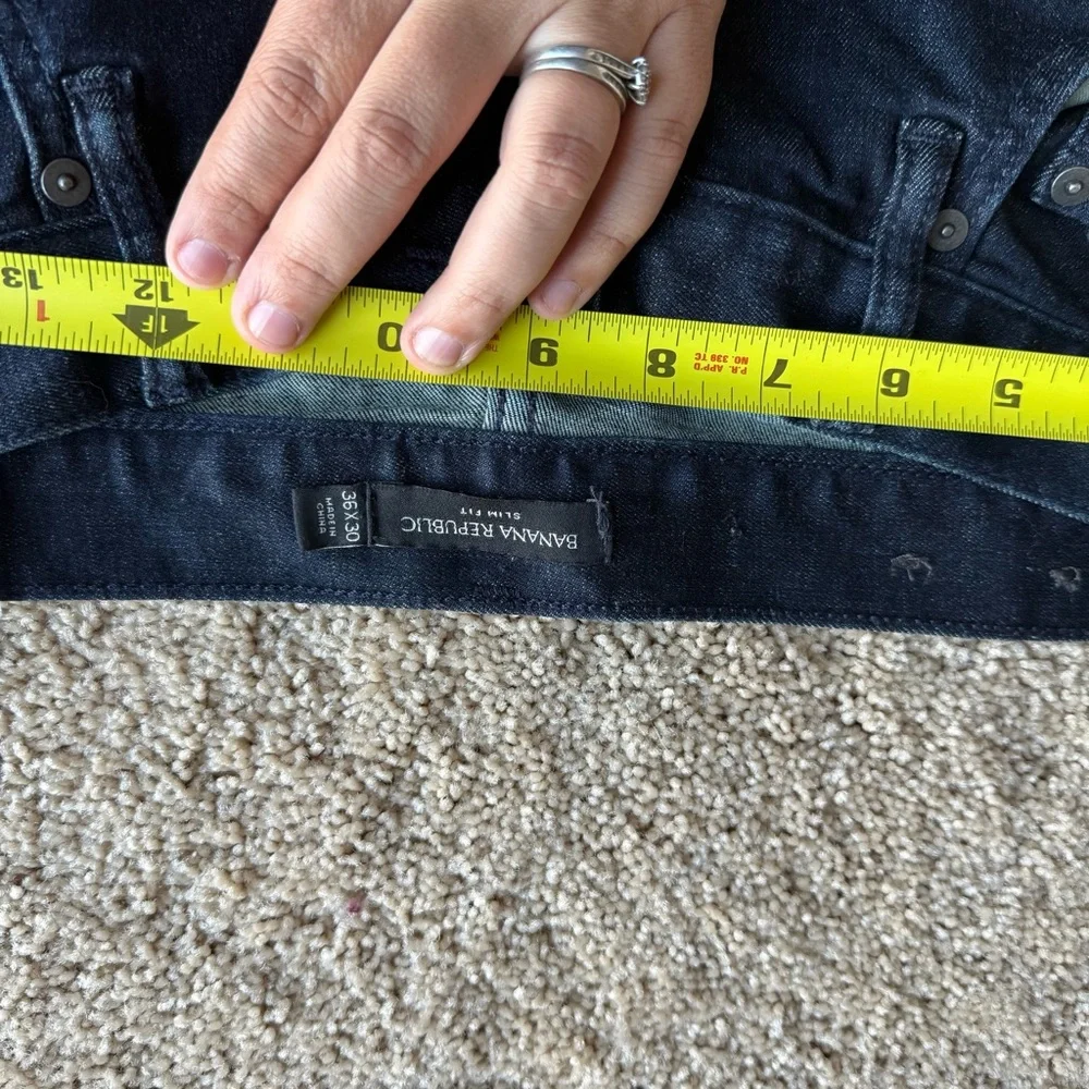 Banana Republic Men’s 36x30 Dark Blue Denim‎ Wide Leg Jeans Casual Normcore